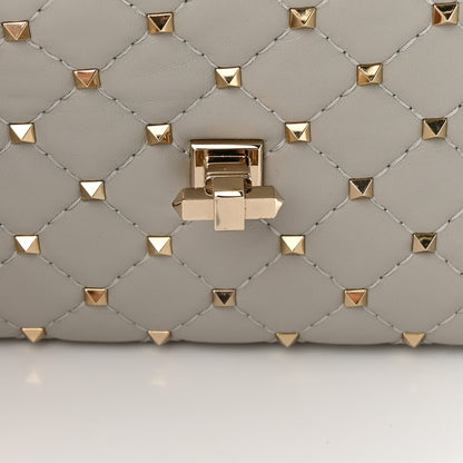 Valentino Garavani Nappa Rockstud Spike Wallet On Chain Opal Grey 13 of 13