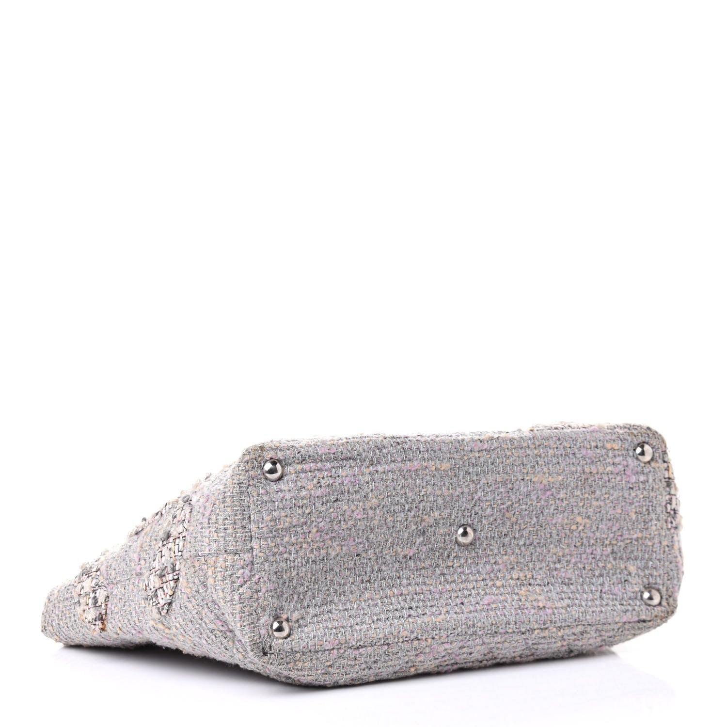 Chanel Tweed Quilted Cambon Tote Grey 3 of 5
