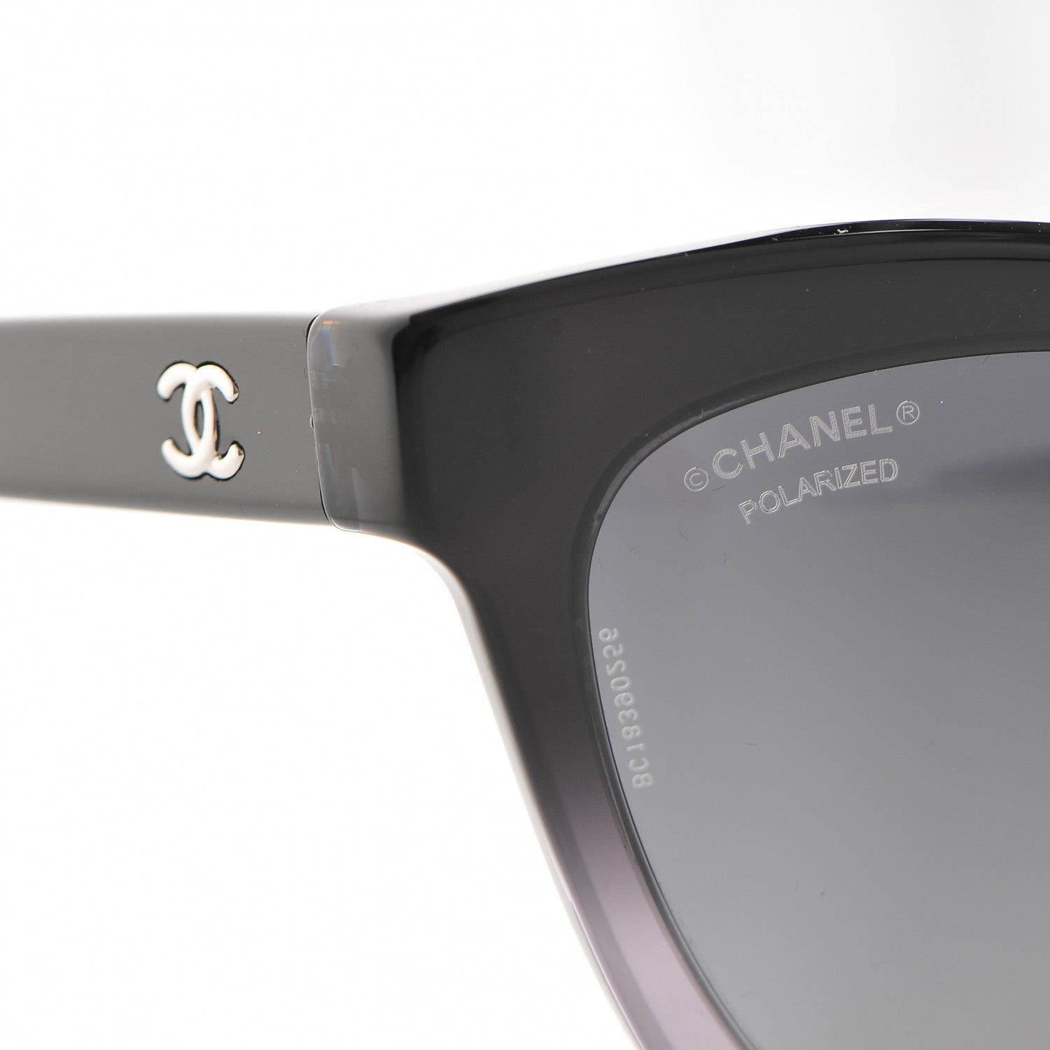Chanel Polarized Acetate CC Cat Eye Summer Sunglasses 5350 Black 7 of 8