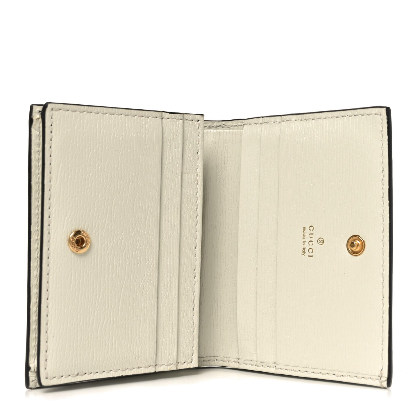 New Shangai Calfskin Tiger Savanah Horsebit 1955 Card Case Wallet Chalky White Multicolor