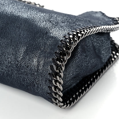 Stella McCartney Chamois Shiny Dotted Mini Falabella Crossbody Navy 10 of 10