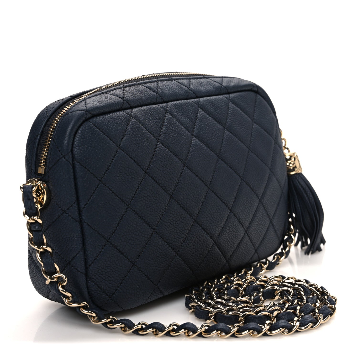 Chanel Caviar Quilted Small Coco Tassel Camera Case Dark Navy 3 of 10