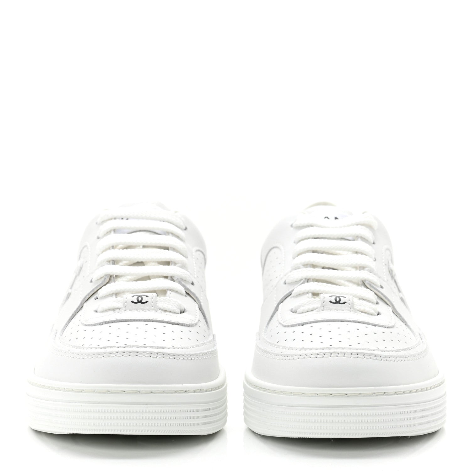 Chanel Calfskin CC Womens Sneakers 36 White 2 of 8