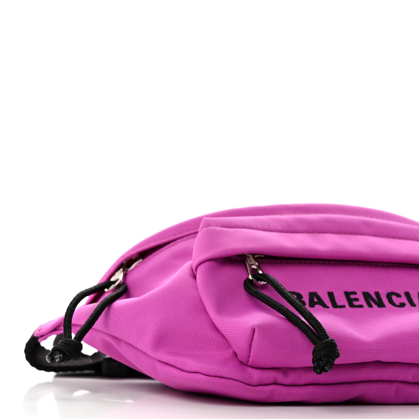 Sport Nylon Logo Embroidered Small Wheel Beltpack Fuchsia Black