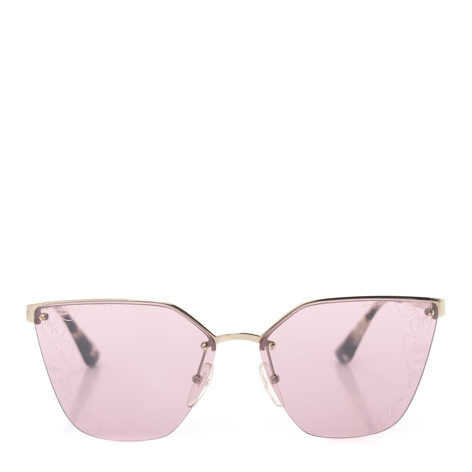 Prada Cat Eye Sunglasses SPR 68T Pink Gold 2 of 7