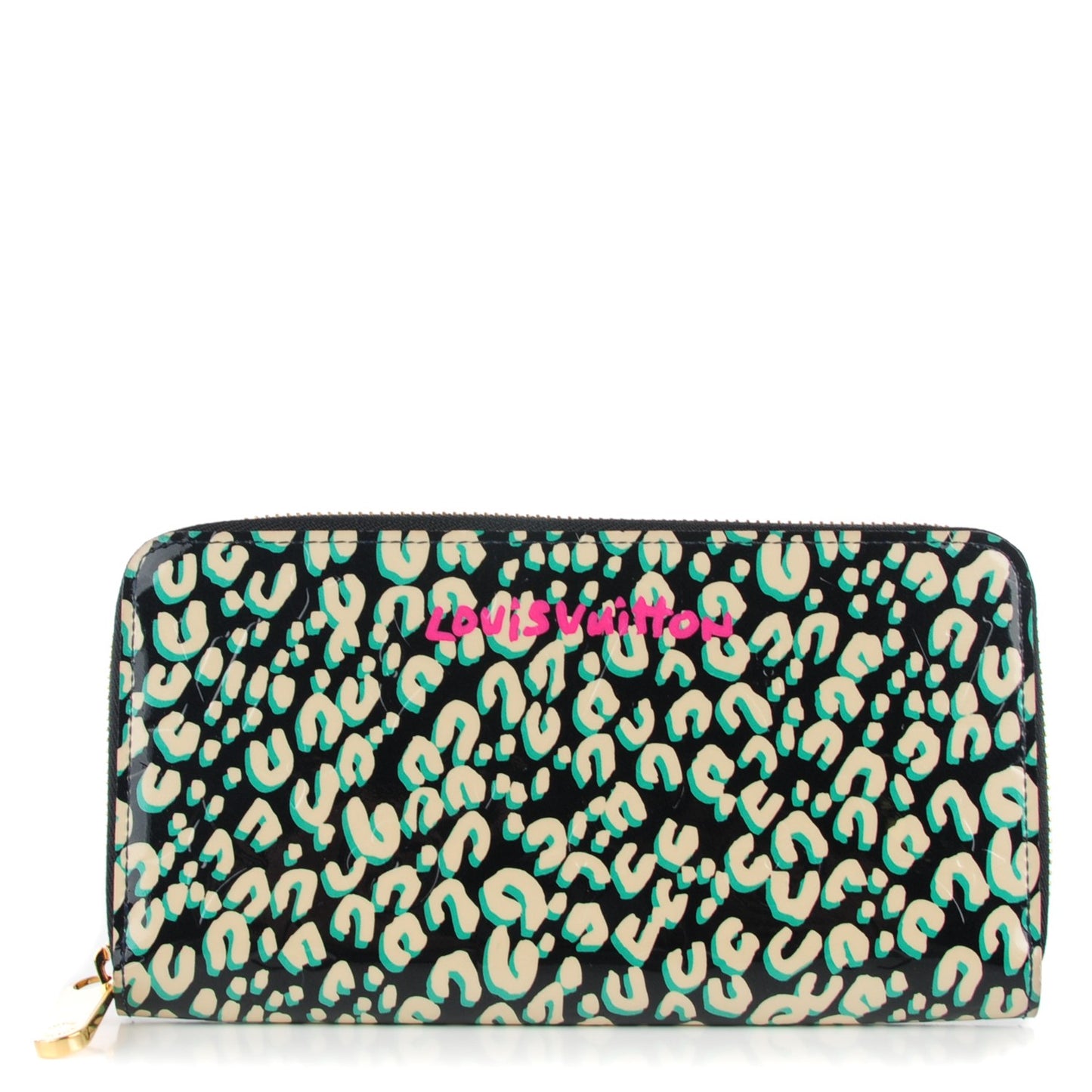 Vernis Leopard Zippy Wallet Blue Infini