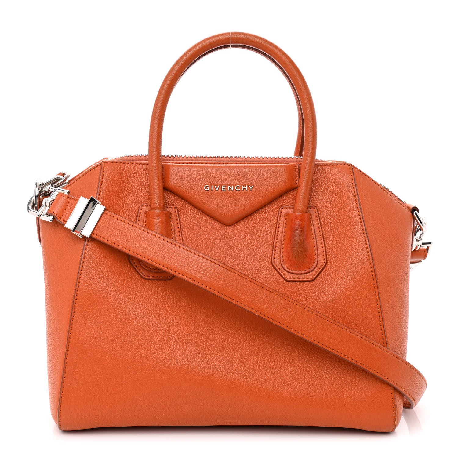Givenchy Sugar Goatskin Small Antigona Orange 1 of 19