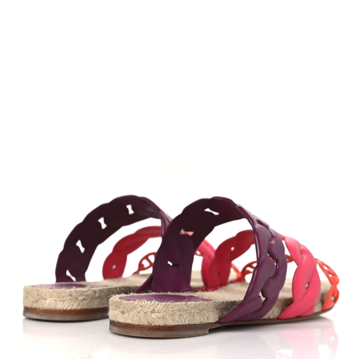 Hermes Nappa Gwen Espadrille Sandals 37 Multicolored Violet Lilas 4 of 9