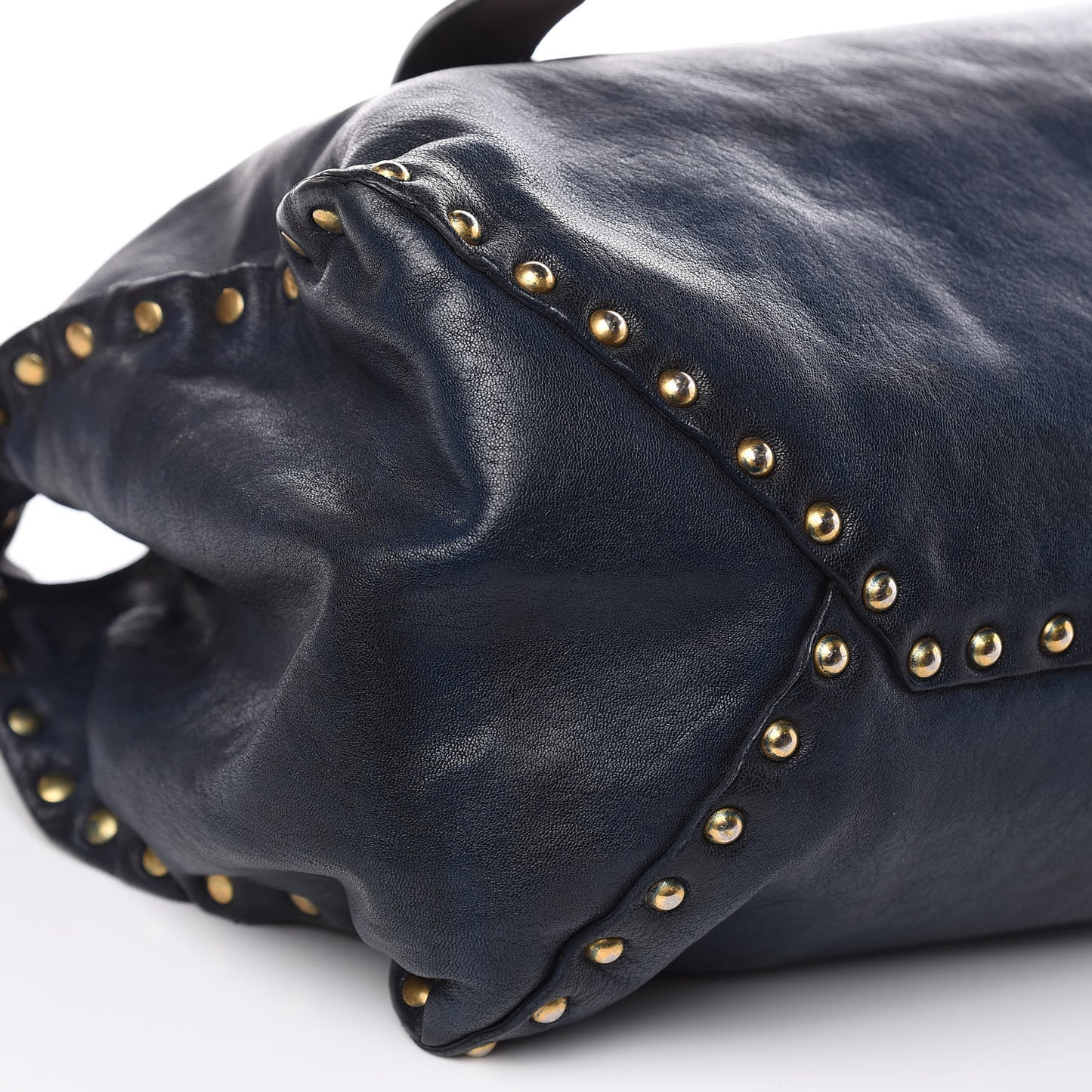 Nappa Studded Aviator Shopping Tote Blue