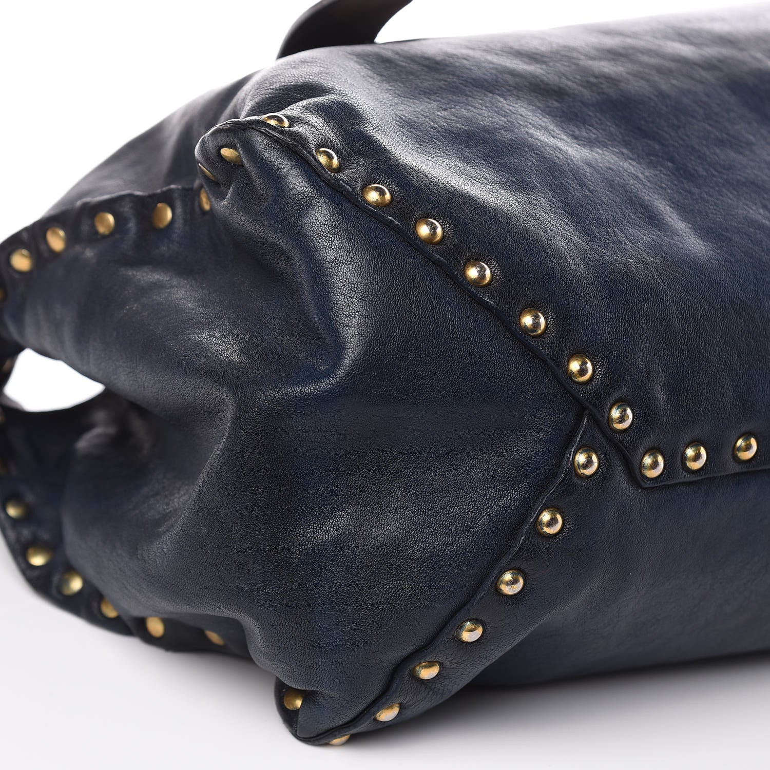 Prada Nappa Studded Aviator Shopping Tote Blue 10 of 19
