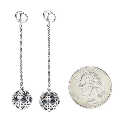 Christian Dior Pearl Secret Cannage Mise En Dior Tribales Dangle Earrings Silver 2 of 3