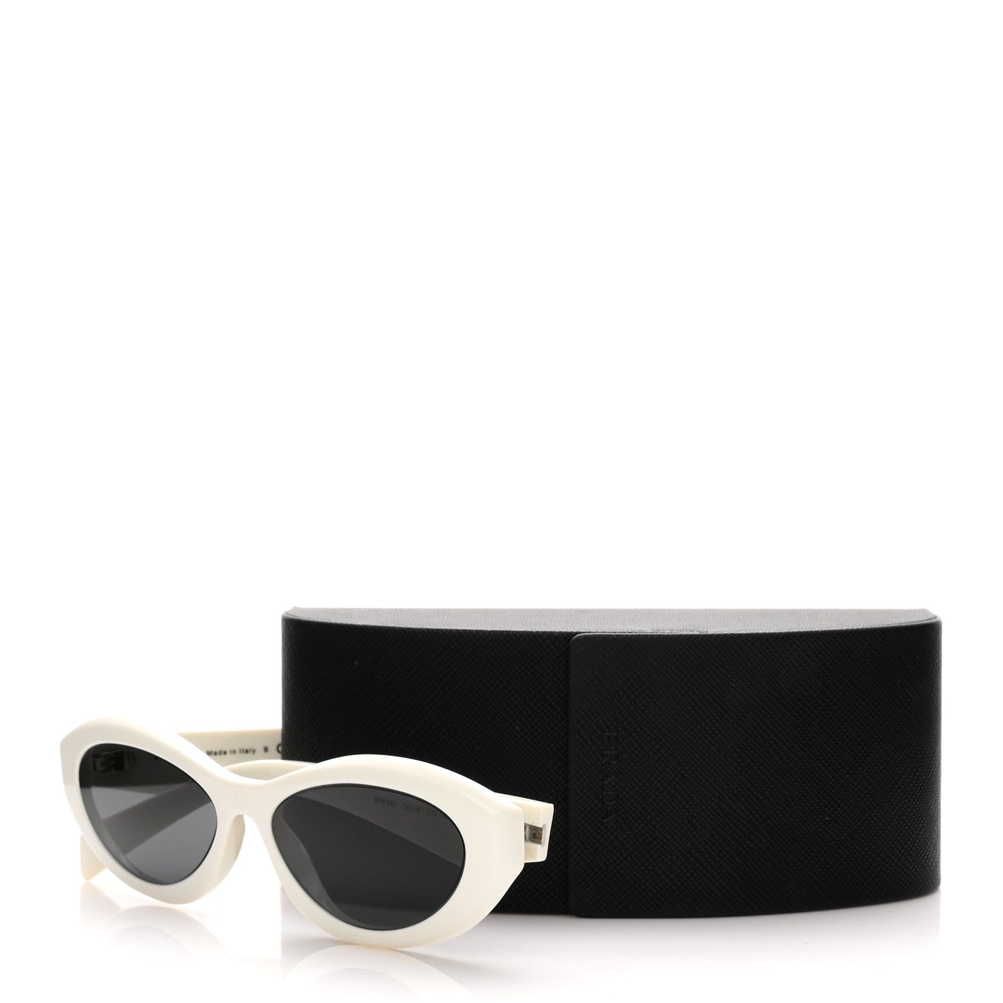 Acetate Oval Sunglasses SPR 26Z Chalk White