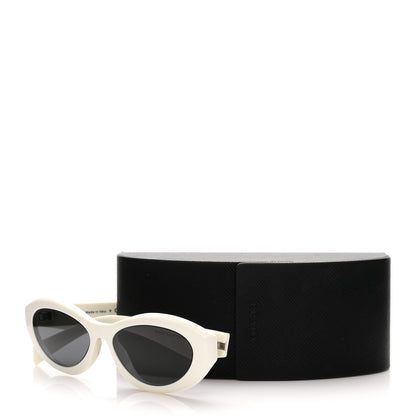 Prada Acetate Oval Sunglasses SPR 26Z Chalk White 8 of 8