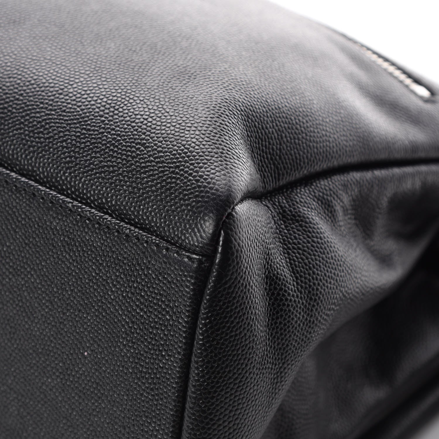 Saint Laurent Grain De Poudre Medium West Hollywood Monogram Fold-Over Black 13 of 16