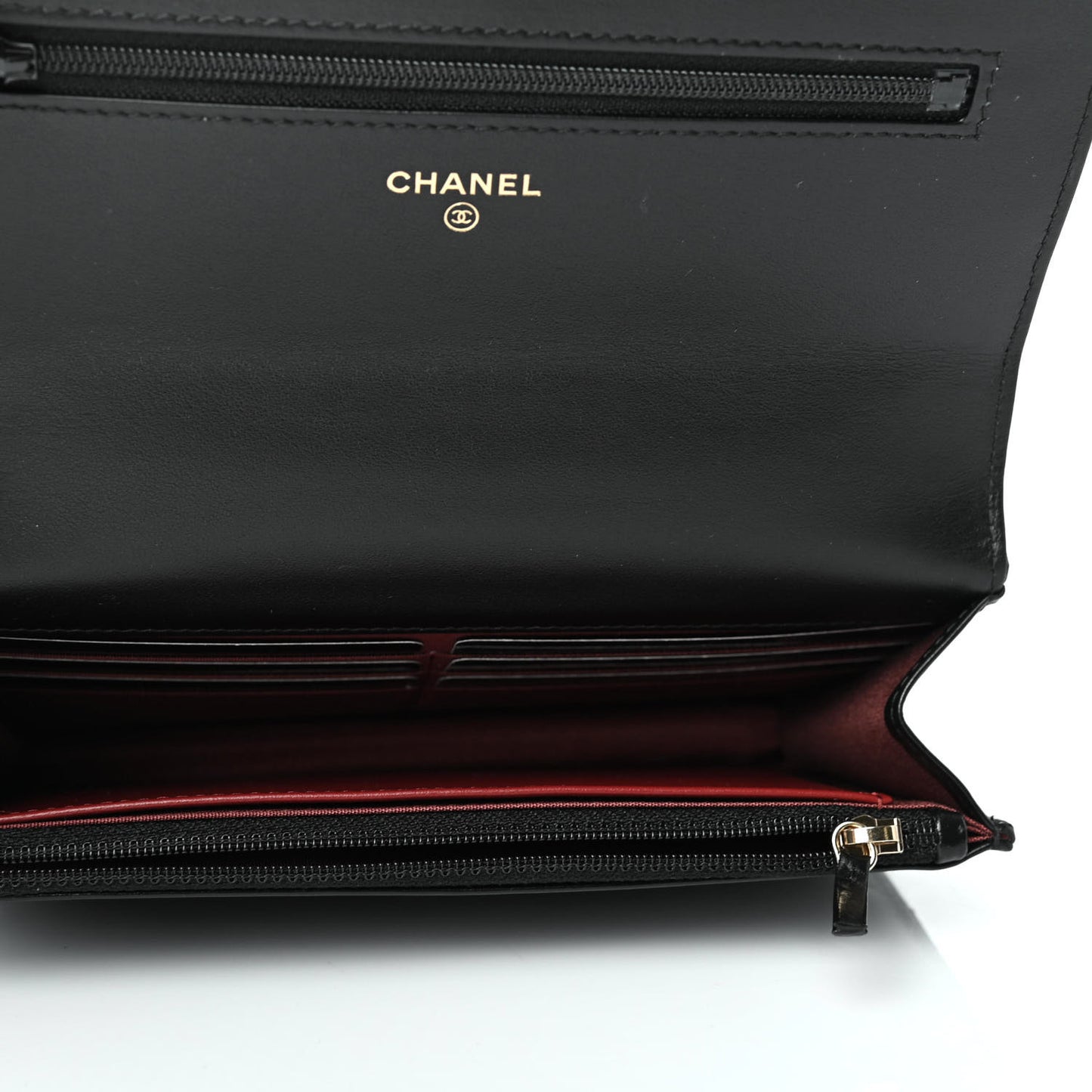 Calfskin Quilted Perfect Fit Wallet On Chain WOC Black
