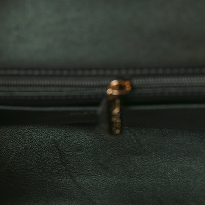 Chanel Iridescent Lambskin Quilted Mini Top Handle Rectangular Flap Dark Green 6 of 10