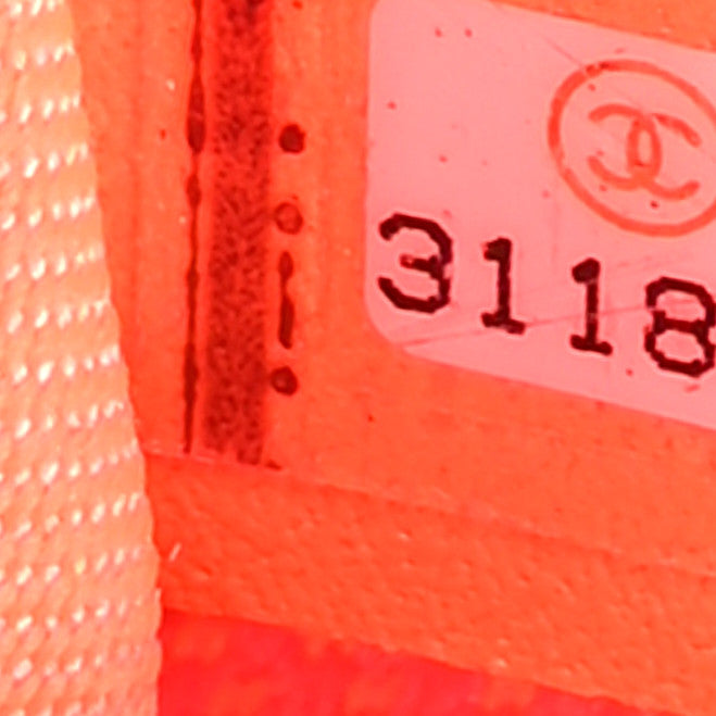 Chanel Mixed Fibers Small Deauville Tote Pink Orange 7 of 9