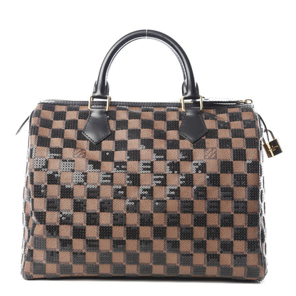Louis Vuitton Damier Paillettes Speedy 30 Black 1 of 13