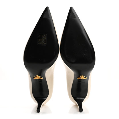 Prada Saffiano Vernice Pumps 37.5 White 6 of 8