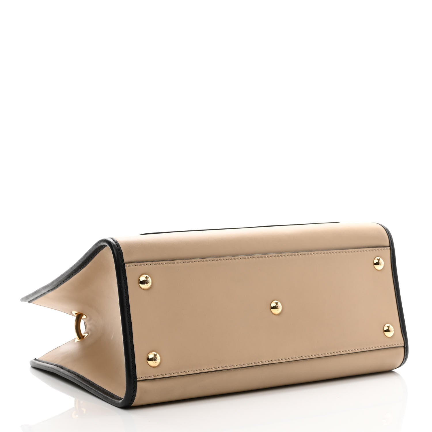 Fendi Vitello F is Fendi Bi-Color Small Runaway Satchel Sand Black 4 of 10