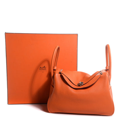 Hermes Taurillon Clemence Lindy 34 Orange 17 of 17