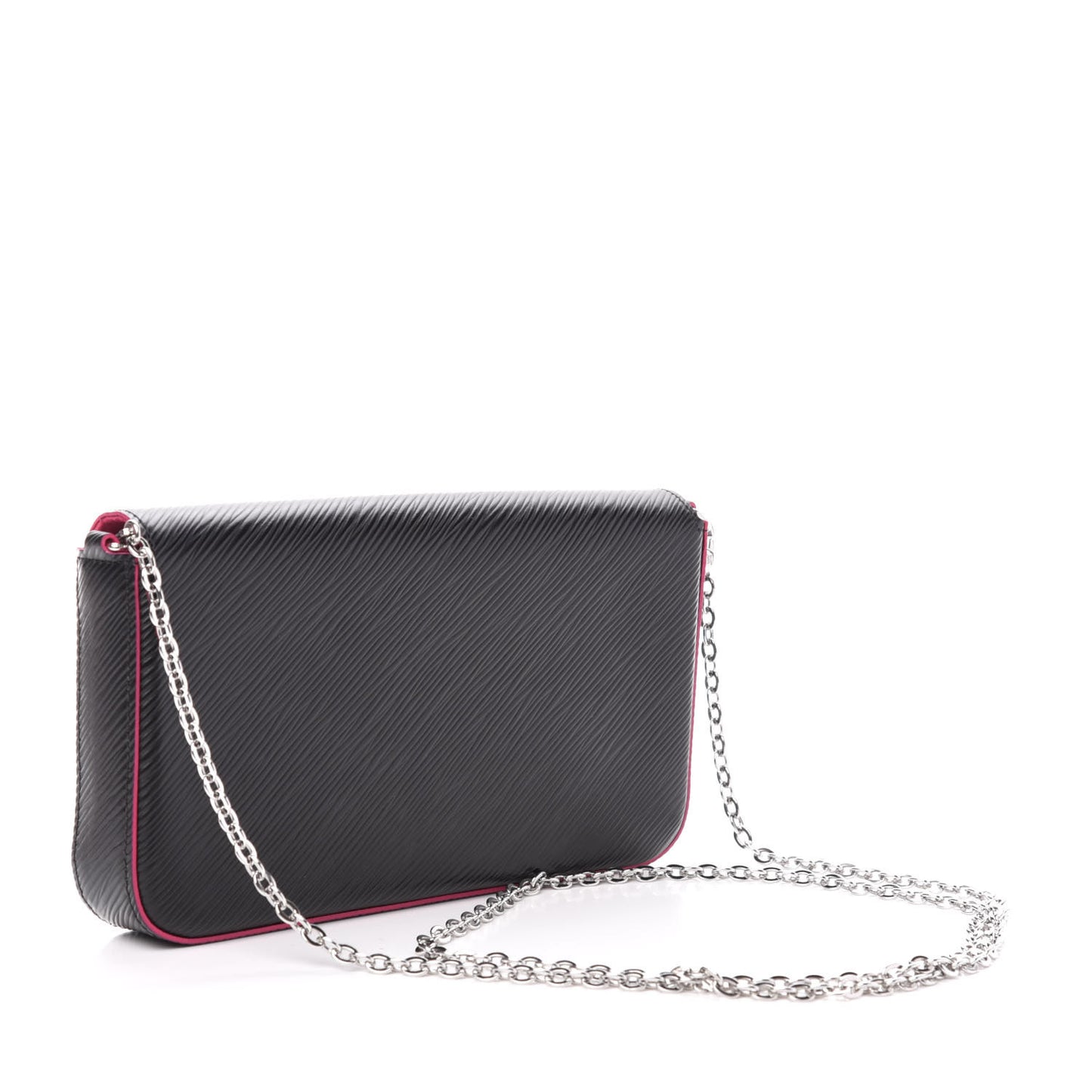 Epi Pochette Felicie Black Hot Pink