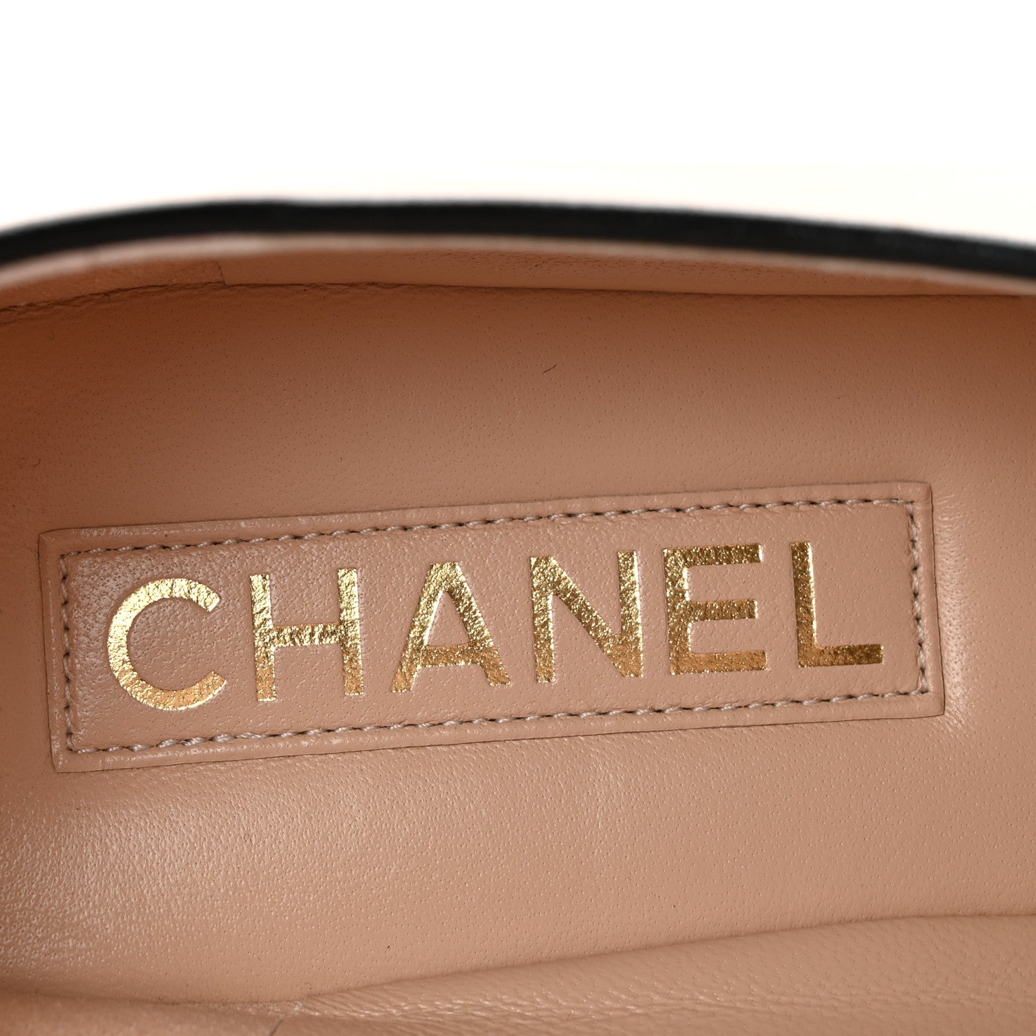 Chanel Lambskin Bow Mary Jane Flats 40 Beige Black 8 of 10