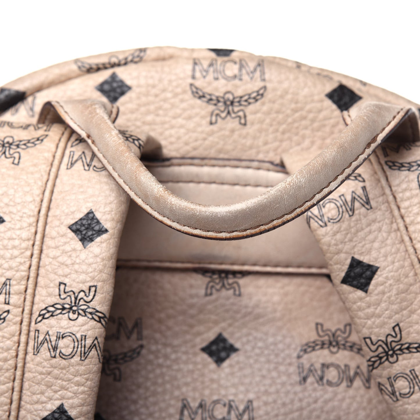 Visetos Medium Sprinkle Stud Stark Backpack Beige