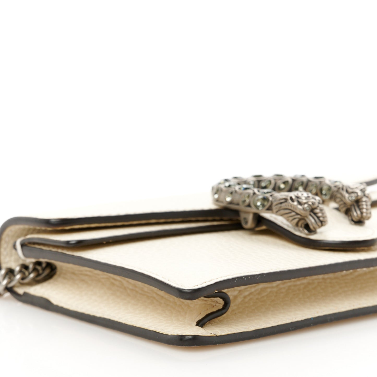 Dollar Calfskin Crystal Super Mini Dionysus Shoulder Bag Mystic White Black Diamond