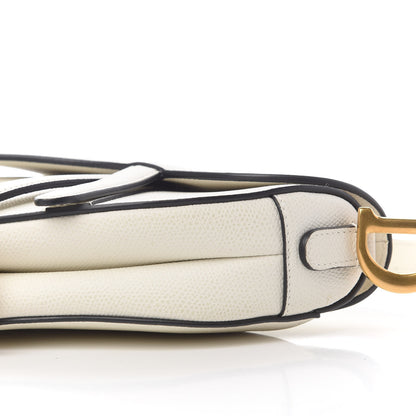 Christian Dior Grained Calfskin Mini Saddle Bag White 8 of 12