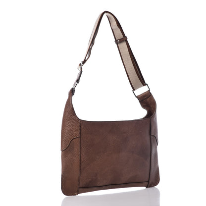Fendi Calfskin Romano Selleria Logo Shoulder Bag Brown 2 of 13