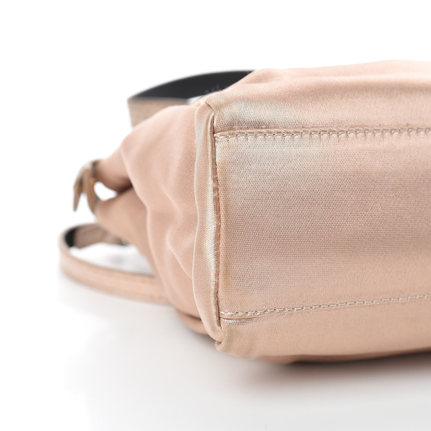Fendi Satin Watersnake Mini Peekaboo Iconic Satchel Beige 11 of 16