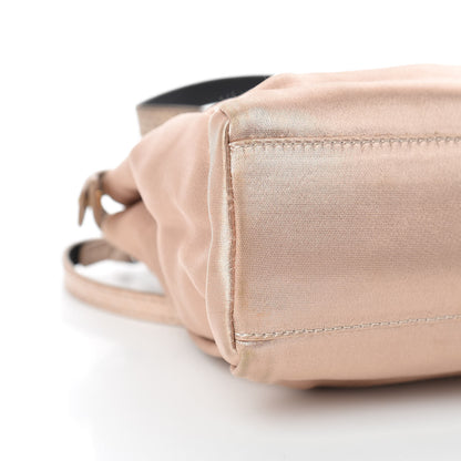 Fendi Satin Watersnake Mini Peekaboo Iconic Satchel Beige 11 of 16