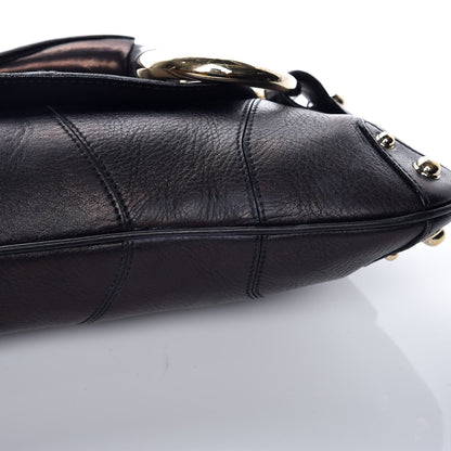 Gucci Calfskin Horsebit Chain Clutch Black 10 of 16