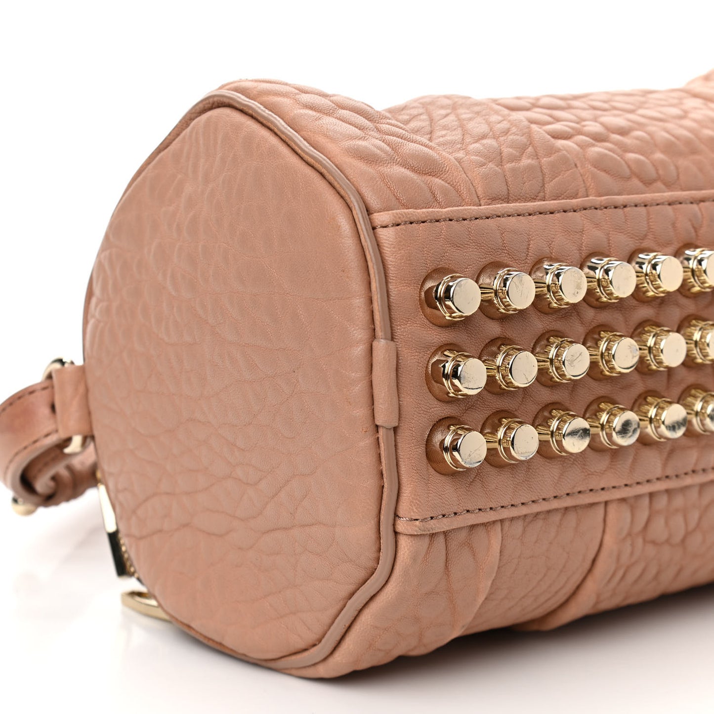 Pebbled Lambskin Mini Rockie Latte Gold Hardware