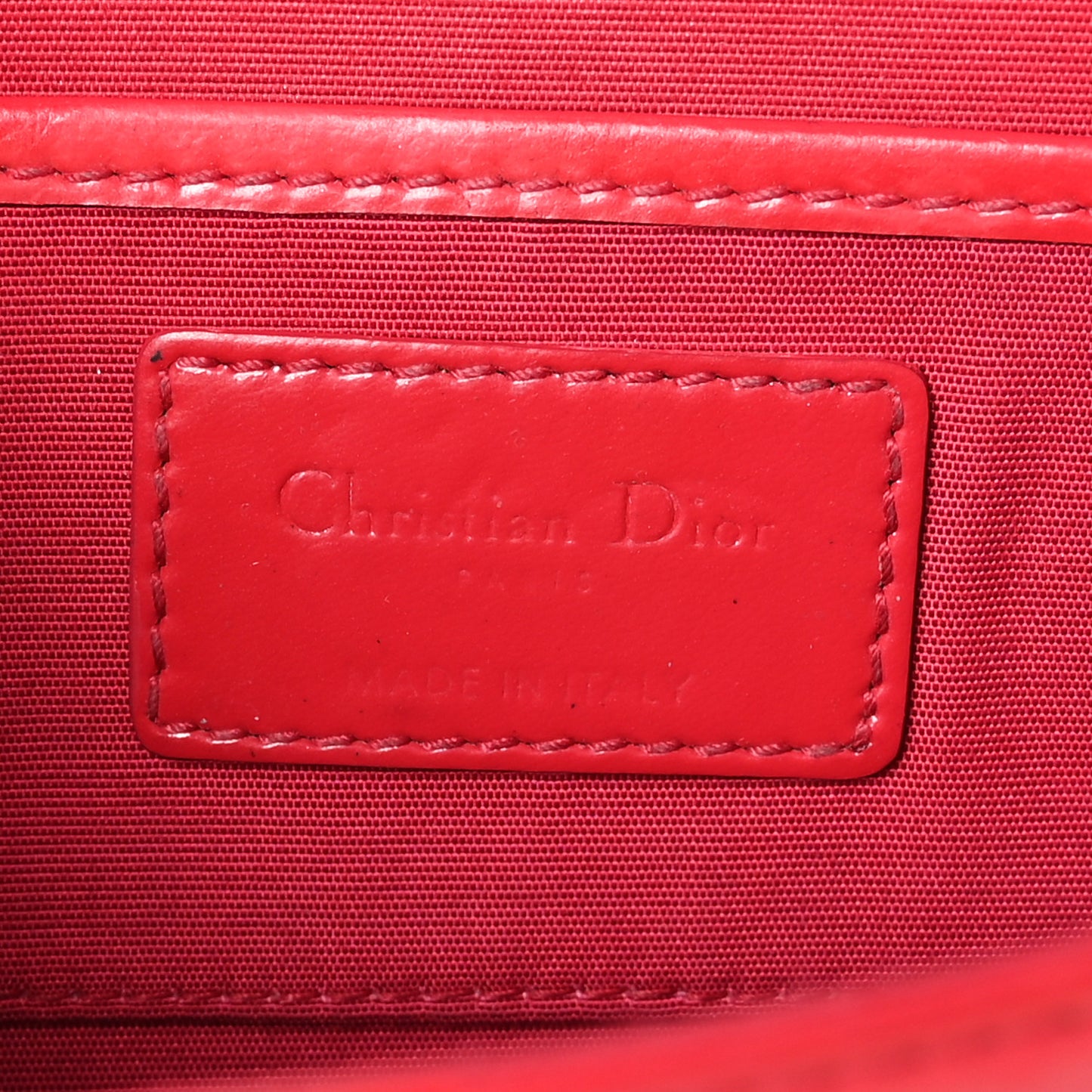 Patent Cannage Lady Dior Convertible Clutch Red