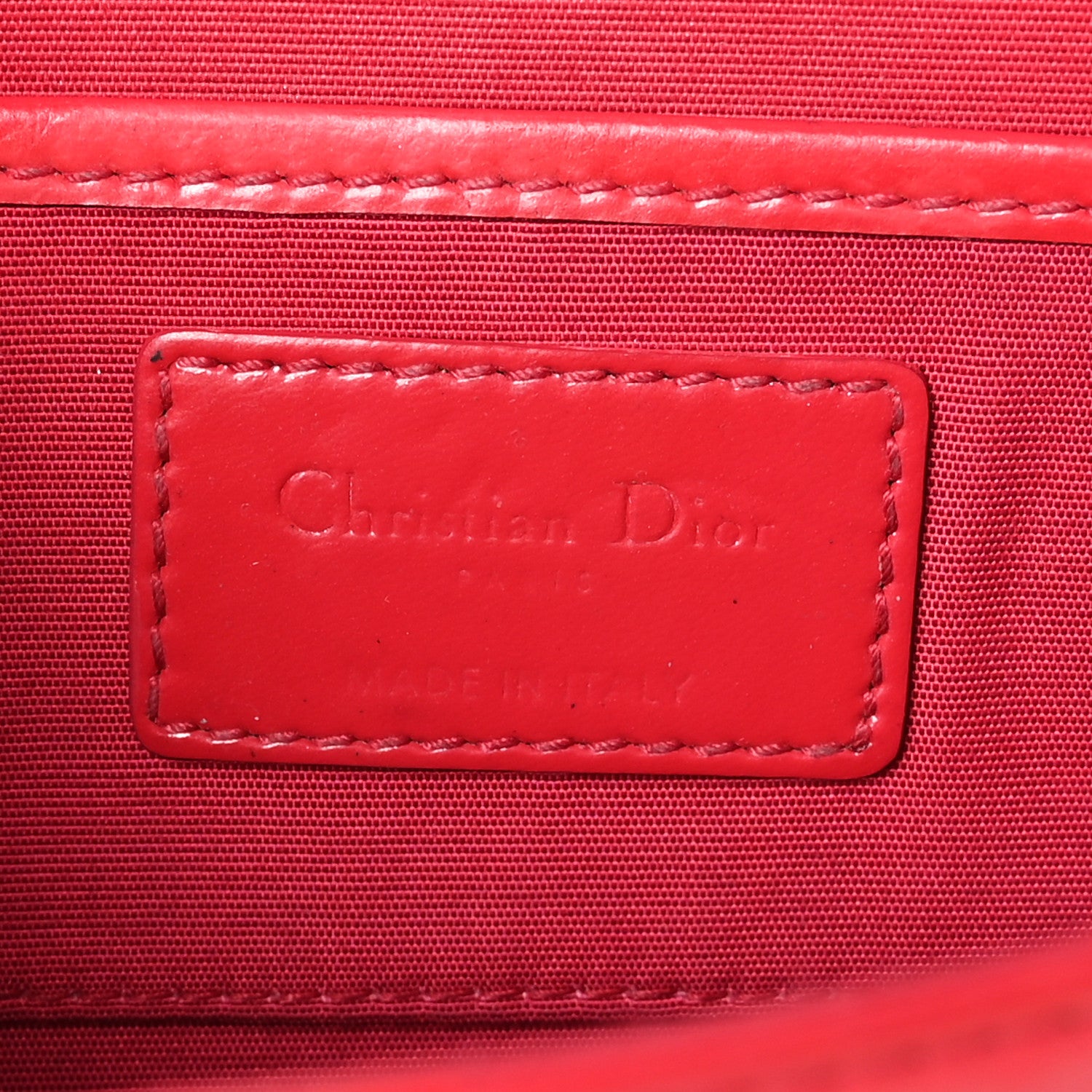 Christian Dior Patent Cannage Lady Dior Convertible Clutch Red 6 of 12