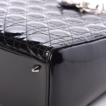 Christian Dior Patent Cannage Large Lady Dior Black 13 of 19