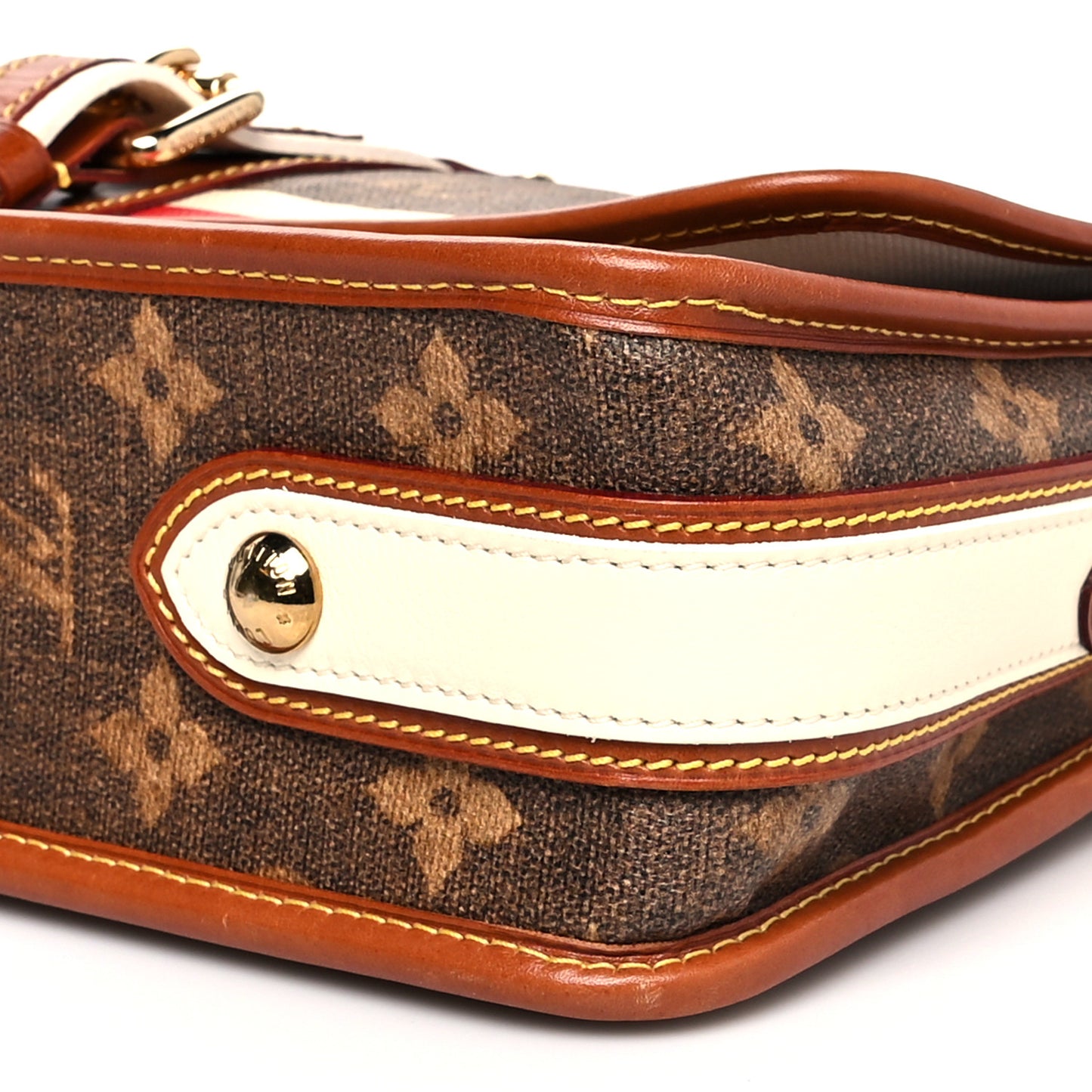 Monogram Rayures Tisse Clutch Red
