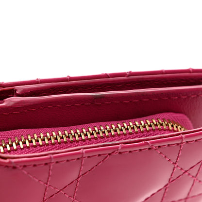 Christian Dior Patent Cannage Lady Dior Eden Wallet Pink 8 of 8