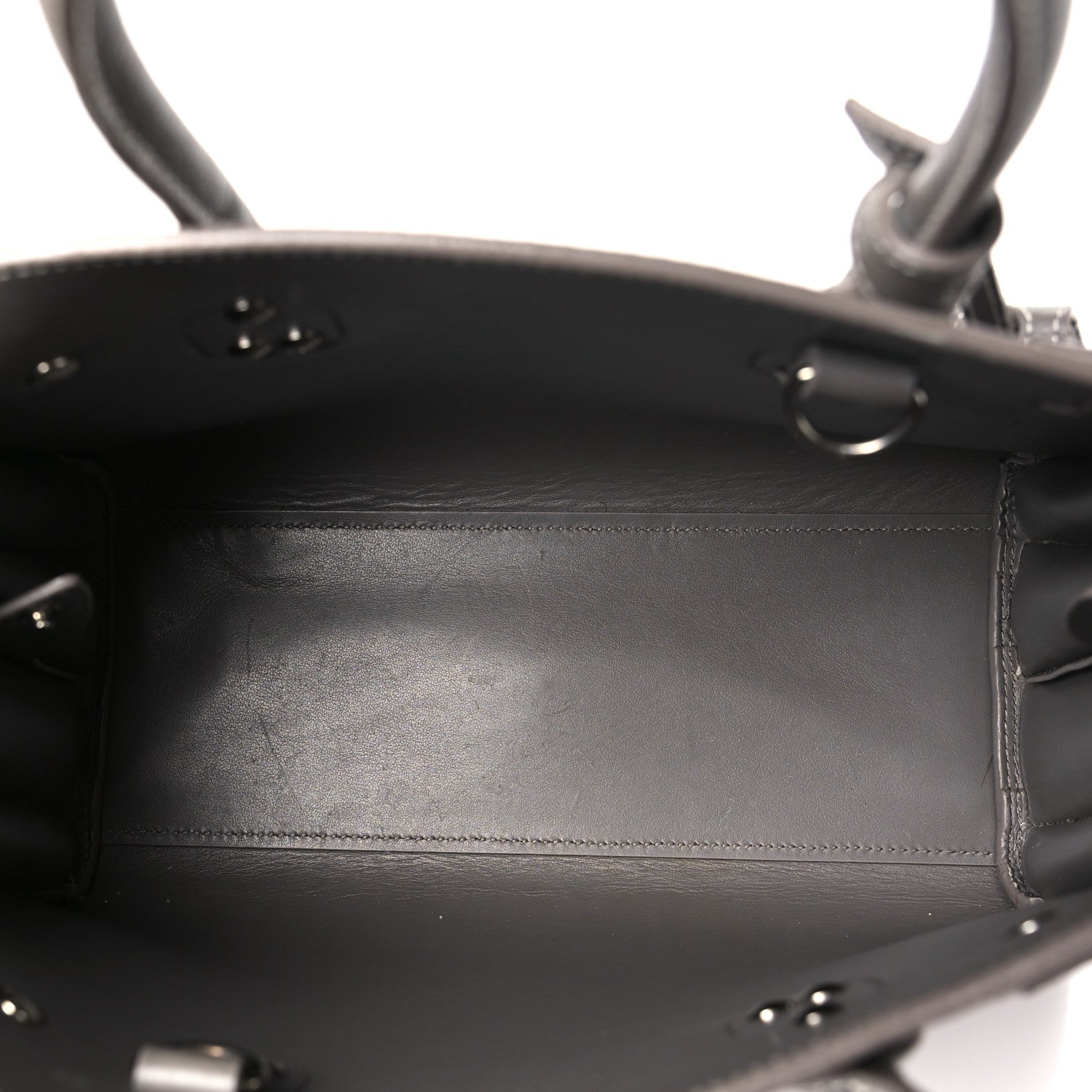 Saint Laurent Grained Calfskin Topstich Baby Sac De Jour Grey 6 of 15