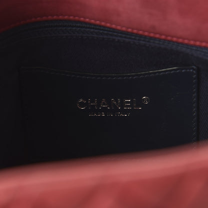 Chanel Iridescent Calfskin Quilted New Bubble Bowling Bag Red 8 of 10