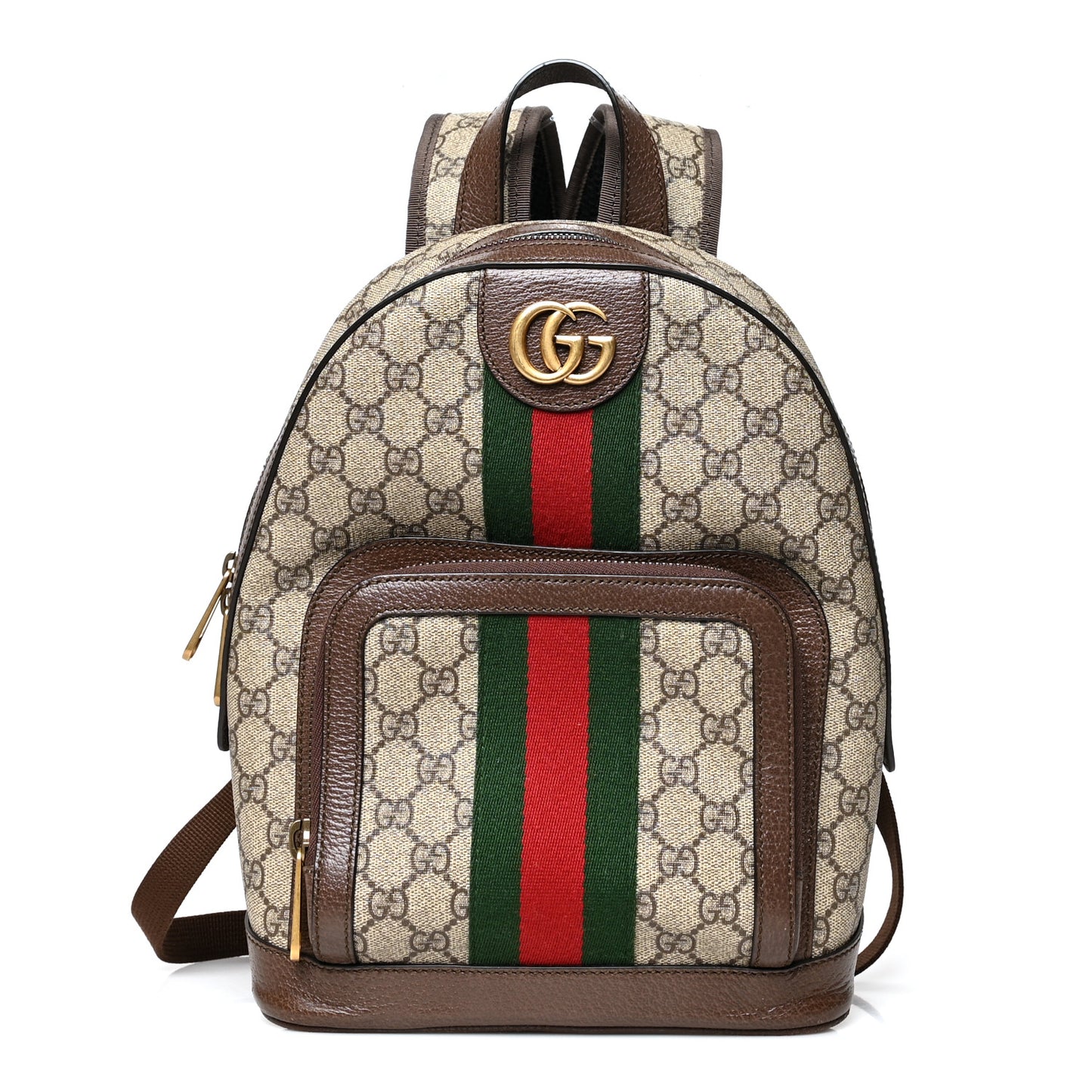 GG Supreme Monogram Calfskin Web Small Ophidia Day Backpack Beige Ebony New Acero