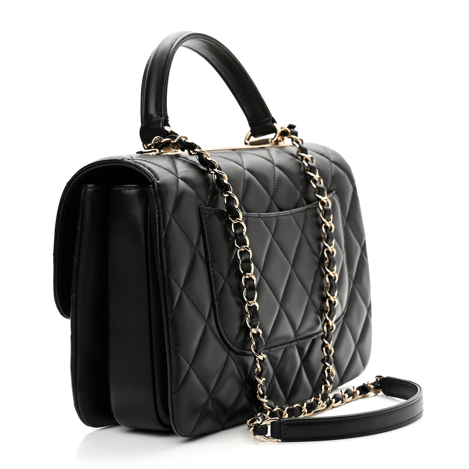 Chanel Lambskin Quilted Medium Trendy CC Flap Dual Handle Bag Black 3 of 11
