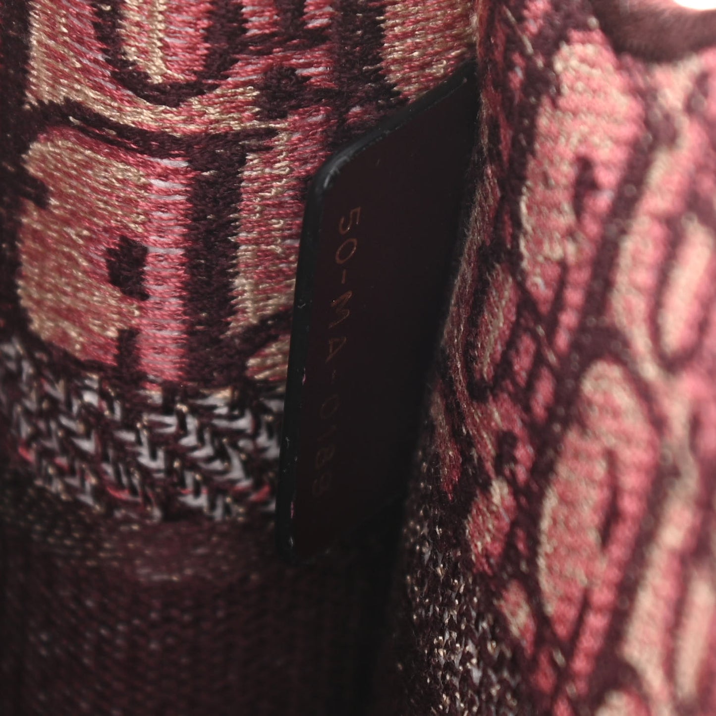 Oblique Mini Book Tote Burgundy Multicolor