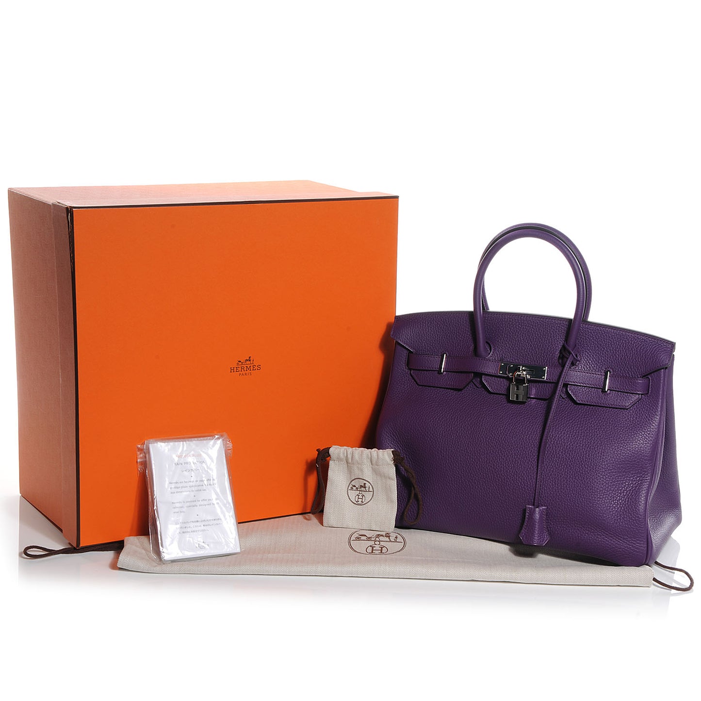 Taurillon Clemence Birkin 35 Ultraviolet