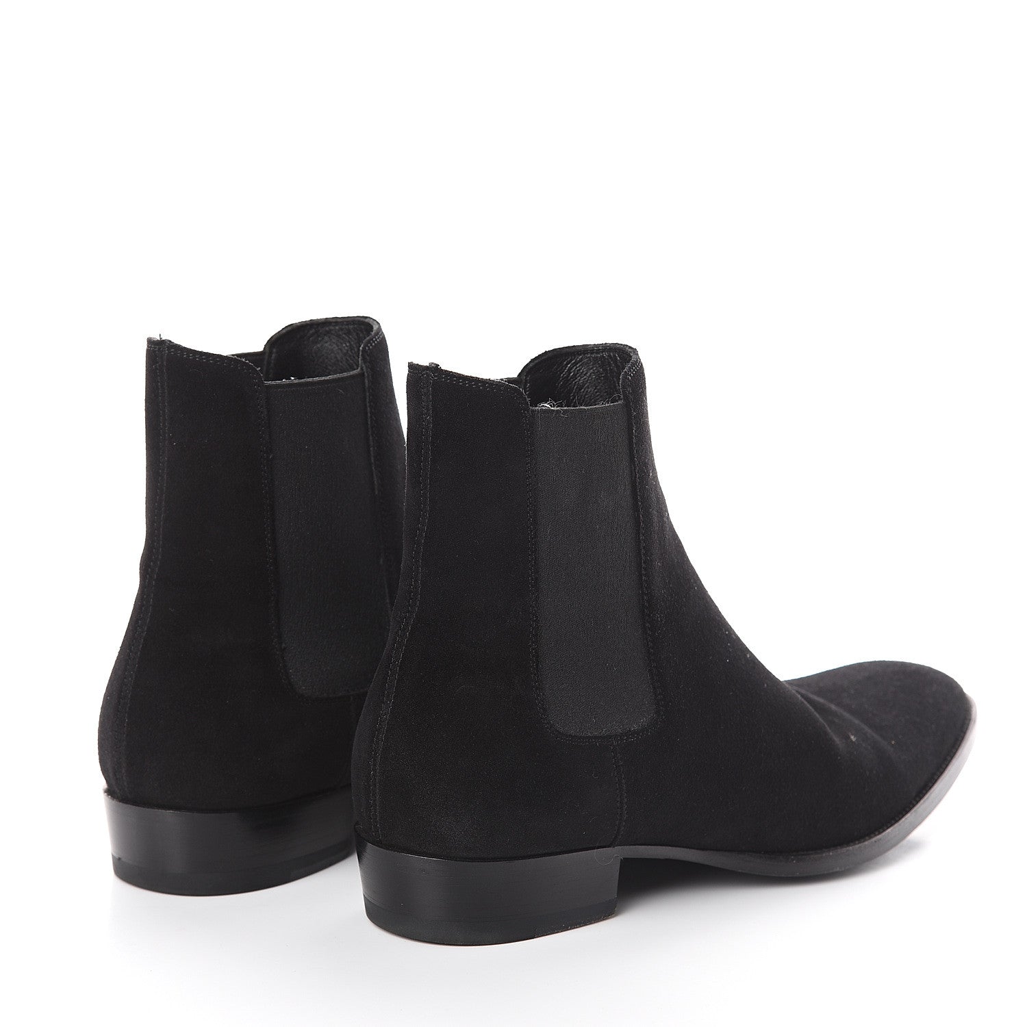 Saint Laurent Suede Mens Wyatt Chelsea Boots 41.5 Black 4 of 6