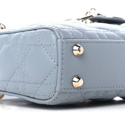 Christian Dior Lambskin Cannage Micro Lady Dior Cloud Blue 7 of 8