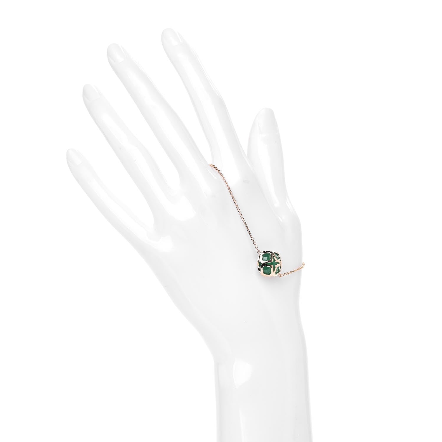 Chopard 18K Rose Gold Green Agate Imperiale Cocktail Bracelet 2 of 6