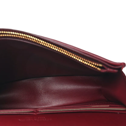 Bottega Veneta Nappa Intrecciato Flap Bag Burgundy 5 of 8